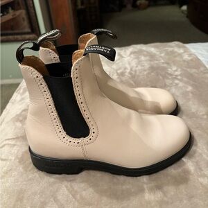 Blundstone Cream Chelsea Boots